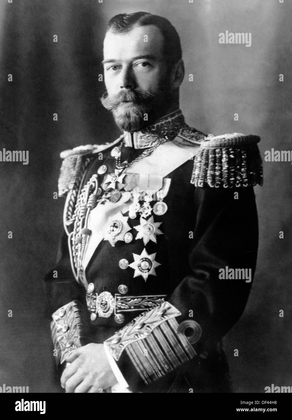 Lo Zar Nicola II (1868-1918), ultimo imperatore di Russia, Ritratto, 1917 Foto Stock