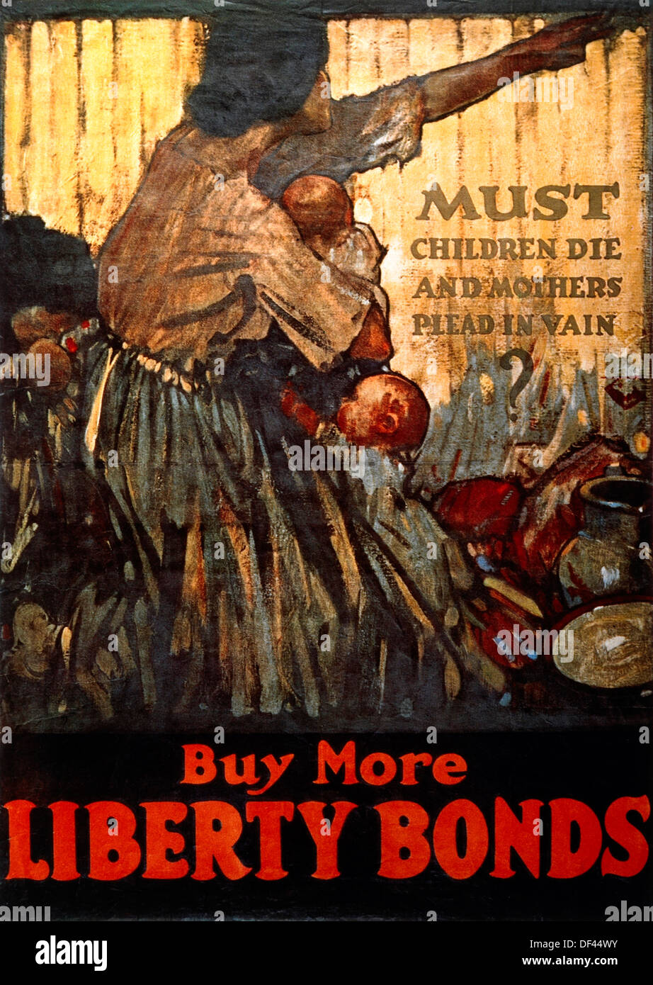 La guerra dei poster, "acquistare più legami liberty', circa 1917 Foto Stock