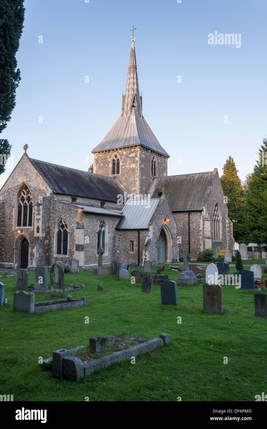 St Helen's Church, Wheathampstead, Hertfordshire, Inghilterra, Regno Unito Foto Stock