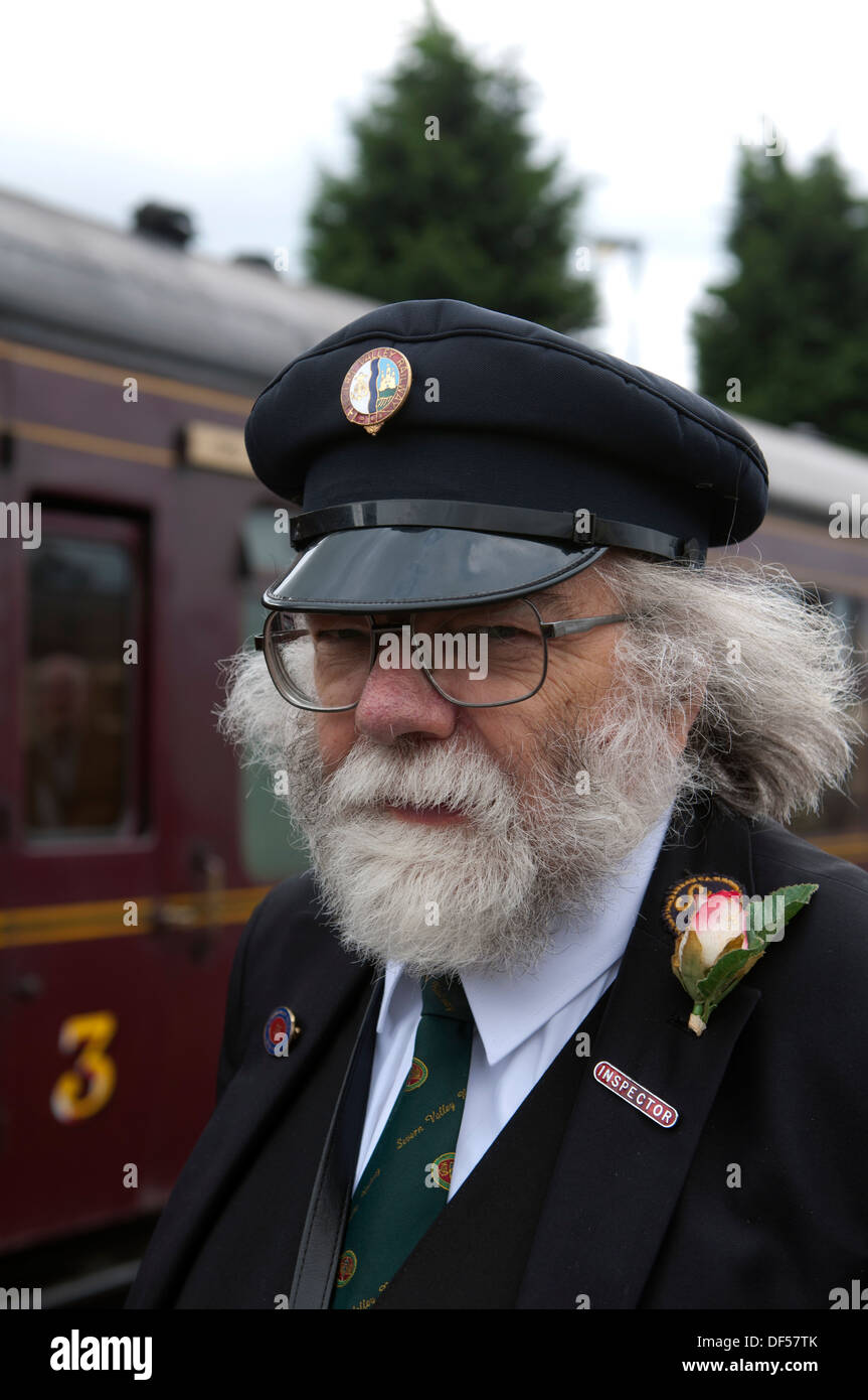 Severn Valley Railway, ispettore del treno Foto Stock
