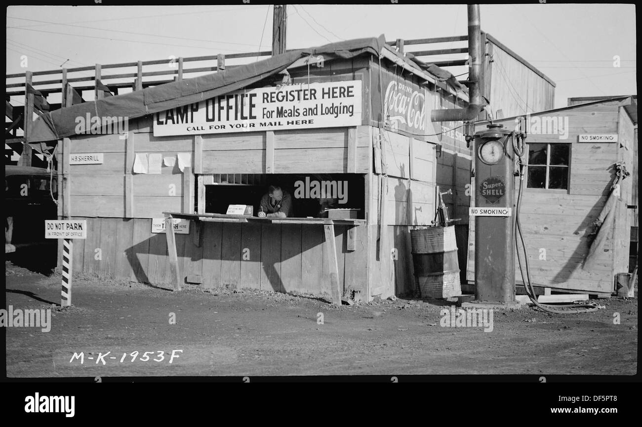 Campo Hodges, camp office durante il Soccorso alluvione 279849 Foto Stock