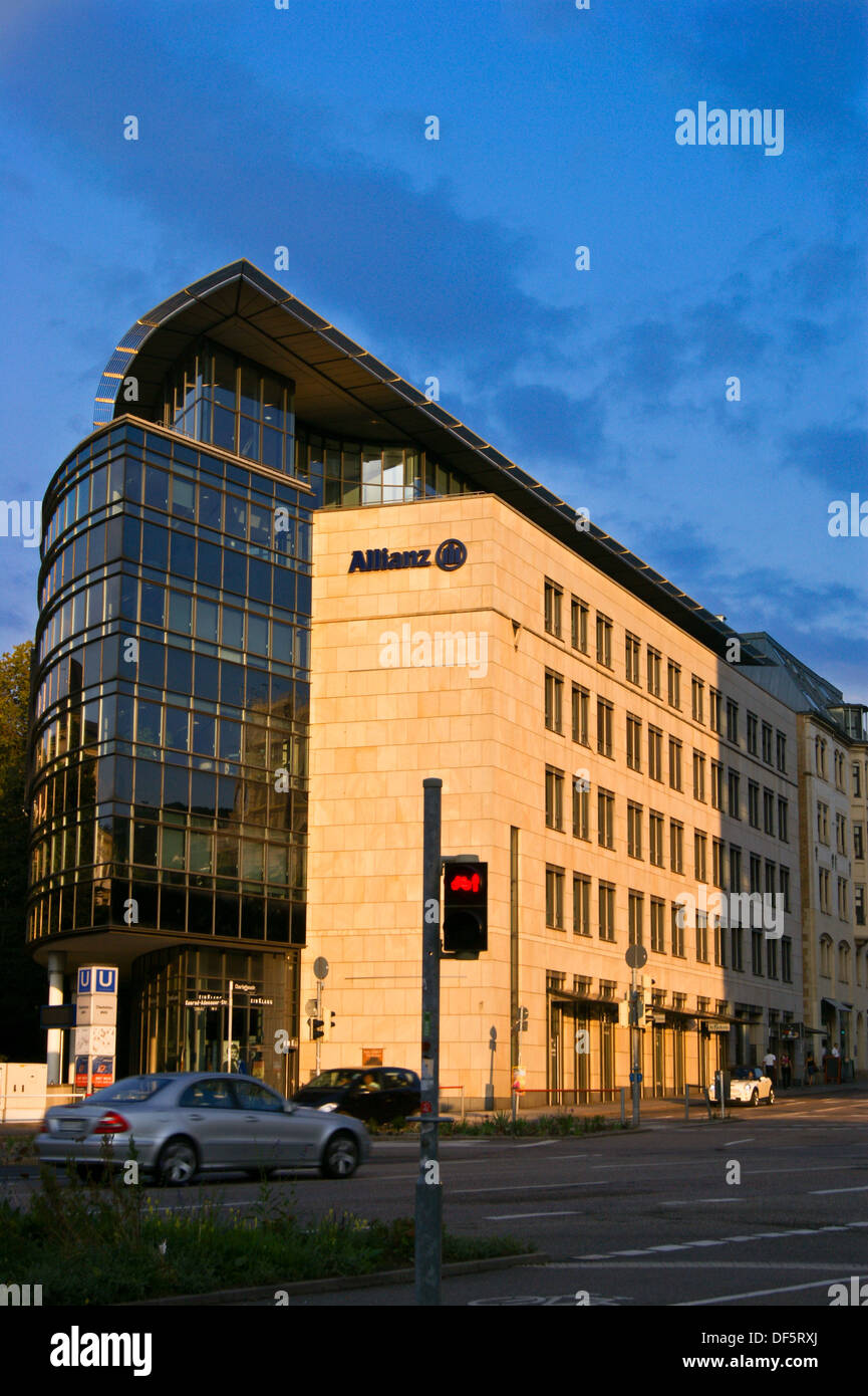 Edificio di Allianz, Stoccarda, Baden-Wuerttemberg, Germania Foto Stock