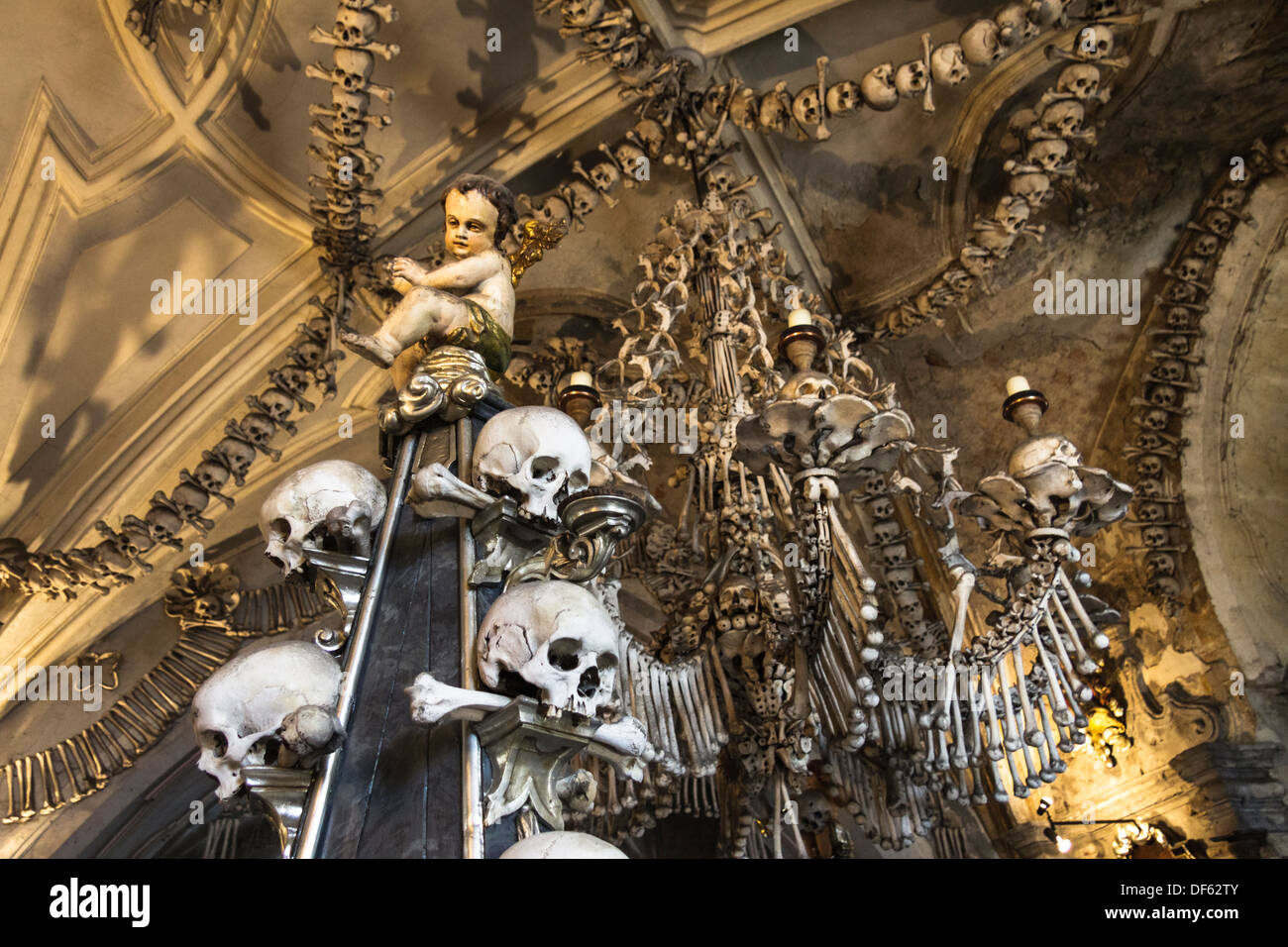 Sedlec ossario, Kutna Hora, Repubblica Ceca Foto Stock