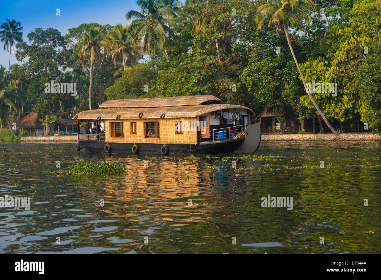 Houseboat in kerala backwaters, India Foto Stock