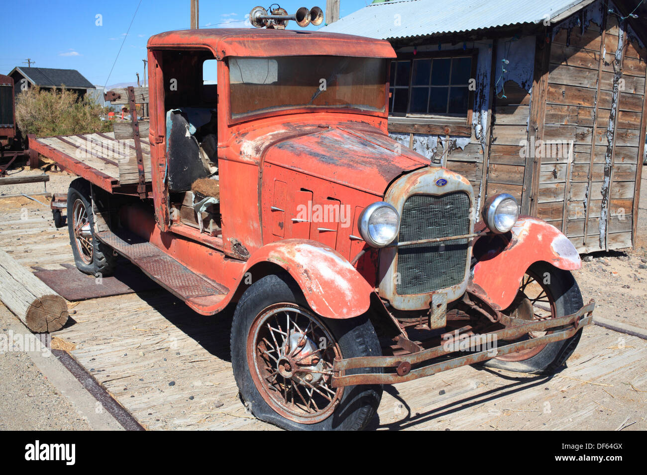 Vecchio carrello a Tolone, Nevada Foto Stock