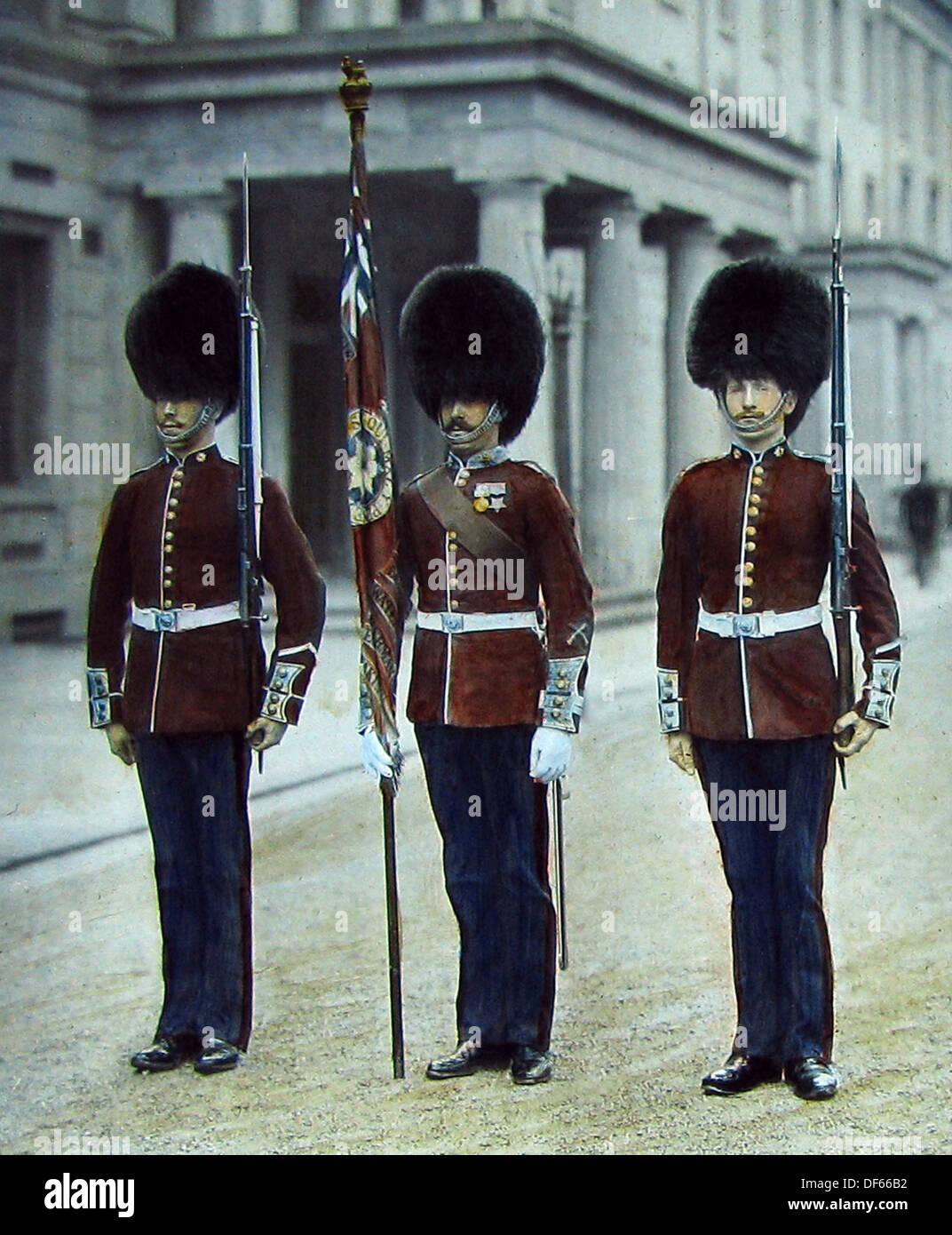 Coldstream Guards periodo Vittoriano Foto Stock