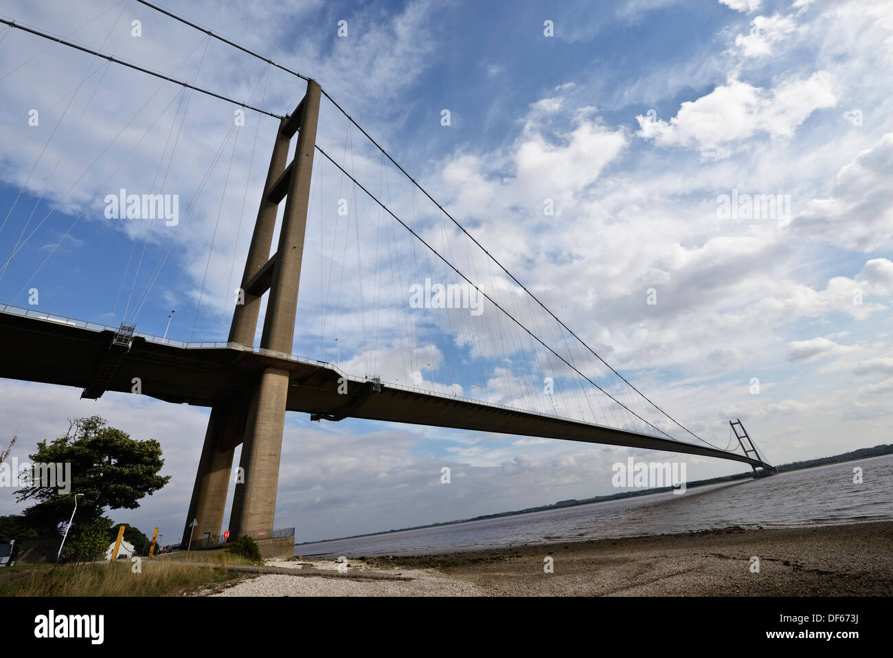Il Humber Bridge Hessle East Riding of Yorkshire Regno Unito Foto Stock