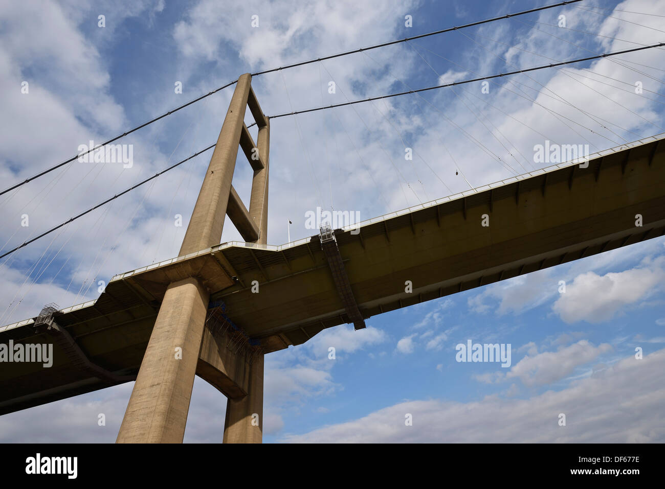 Il Humber Bridge Hessle East Riding of Yorkshire Regno Unito Foto Stock
