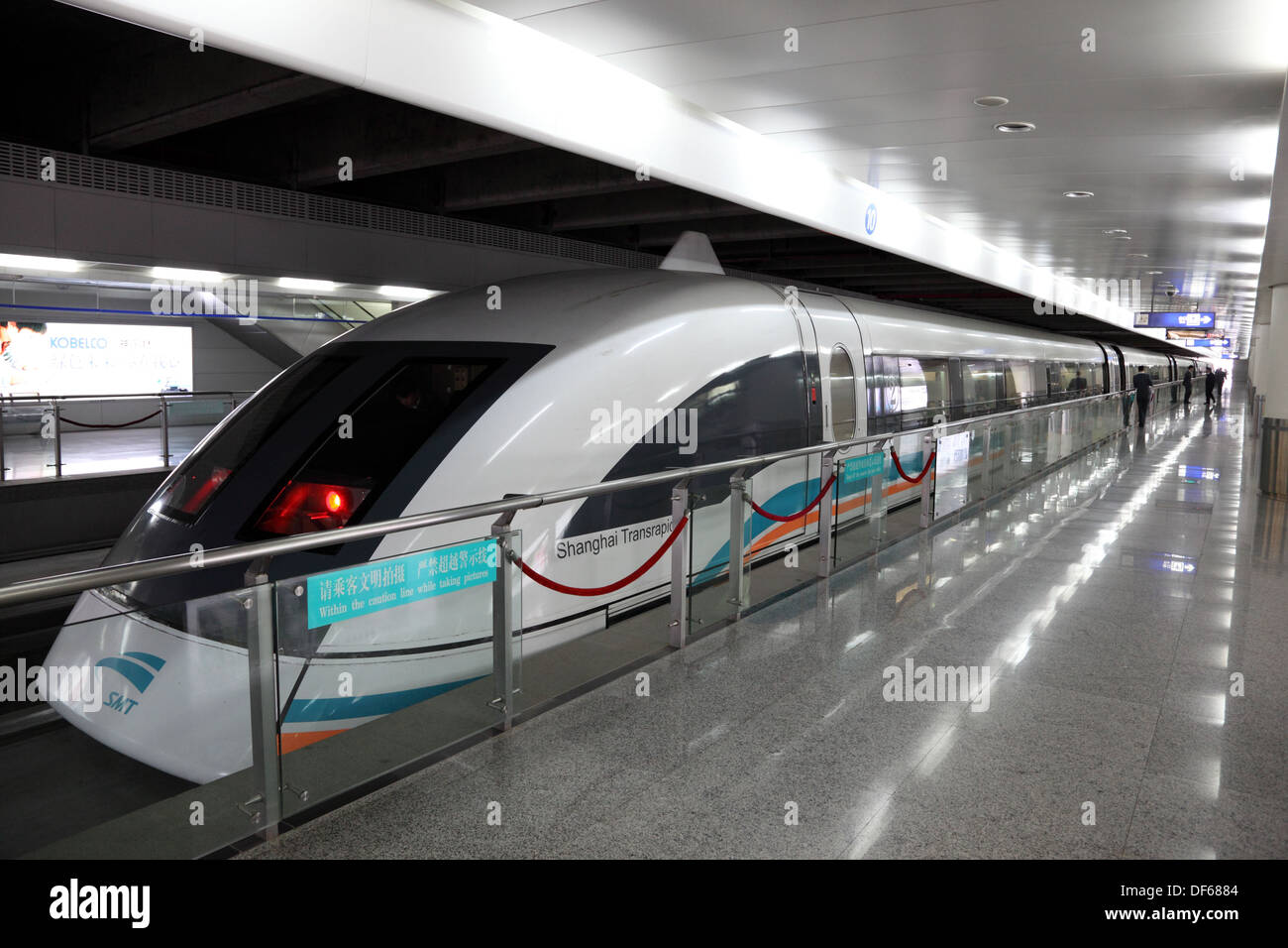 Maglev Train alla stazione di airport a Shanghai in Cina Foto Stock