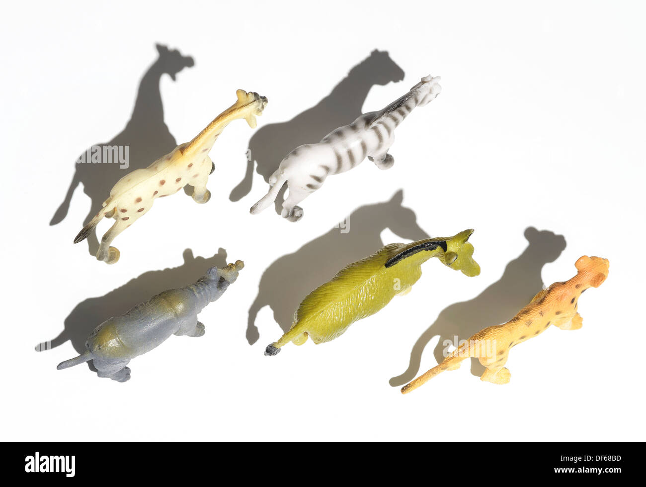 Giocattolo di plastica di animali selvatici tettuccio Foto Stock