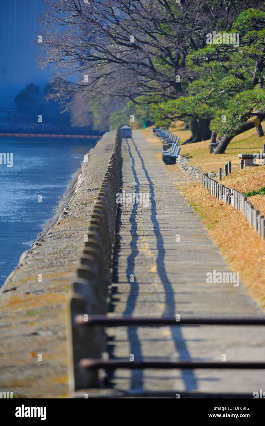 Il Boardwalk in Tokyo City Park Foto Stock