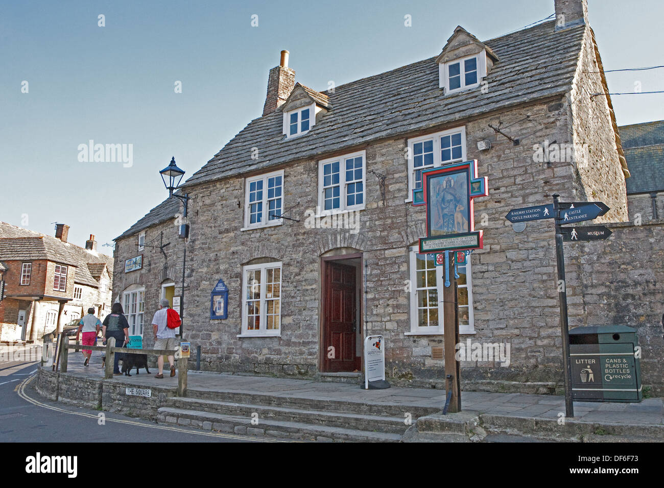 Corfe Castle Village Foto Stock