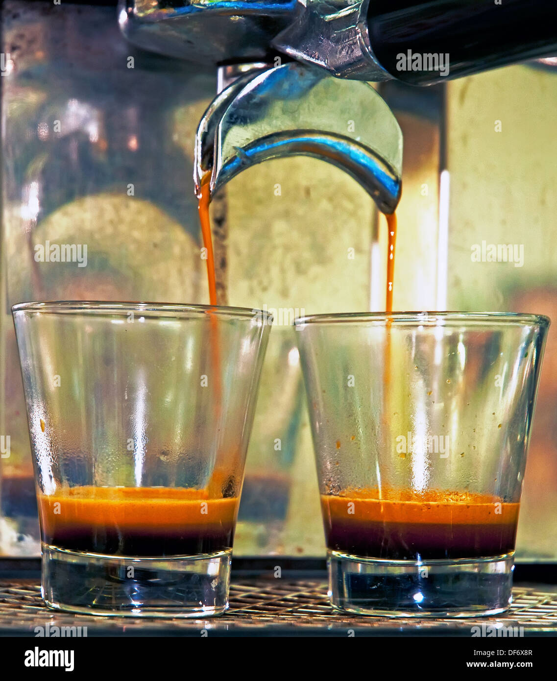 Macchina da caffè espresso, Cultura Italiana Foto Stock