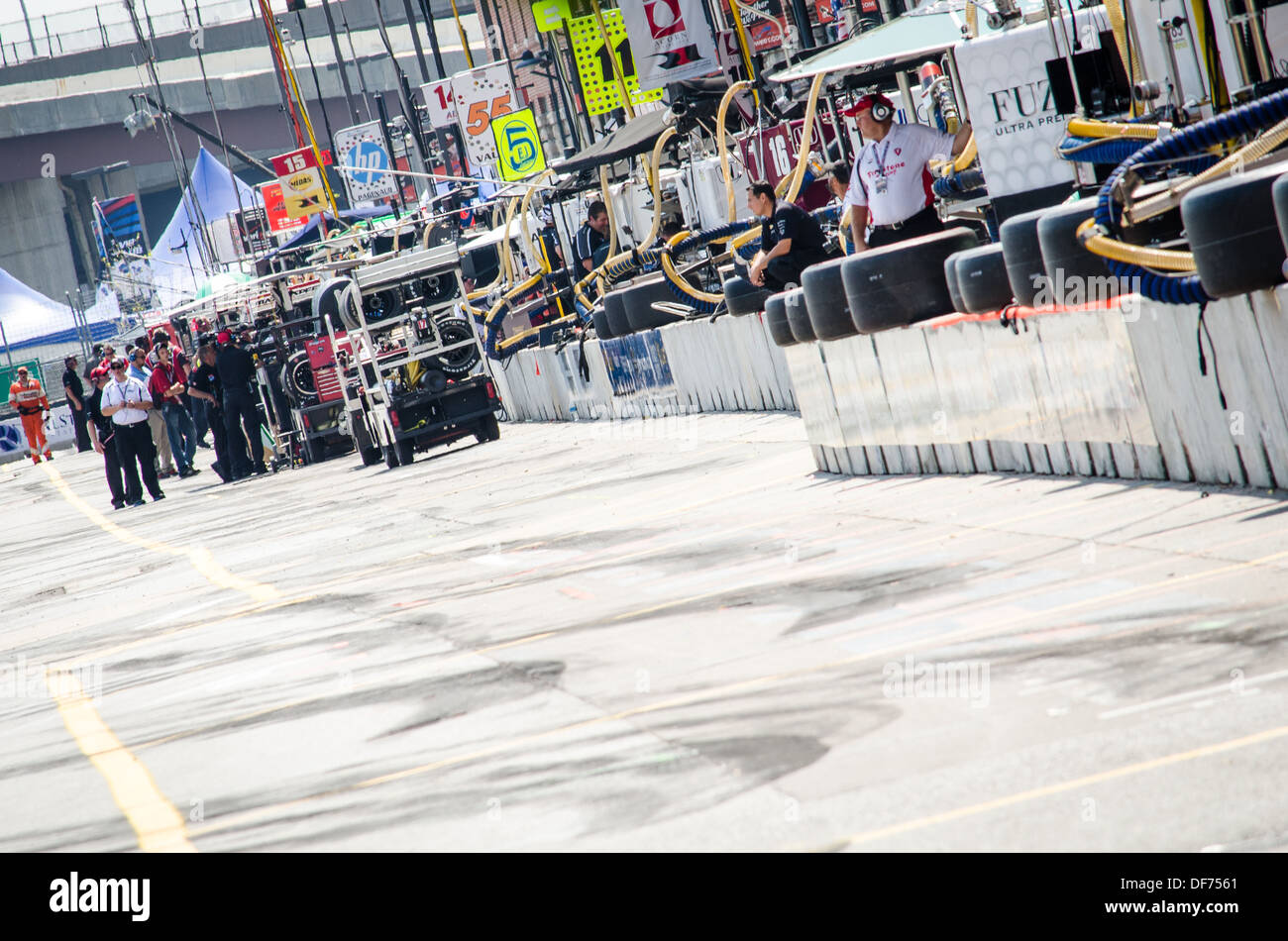 Il Baltimore Grand Prix Pit Lane 2013 Foto Stock