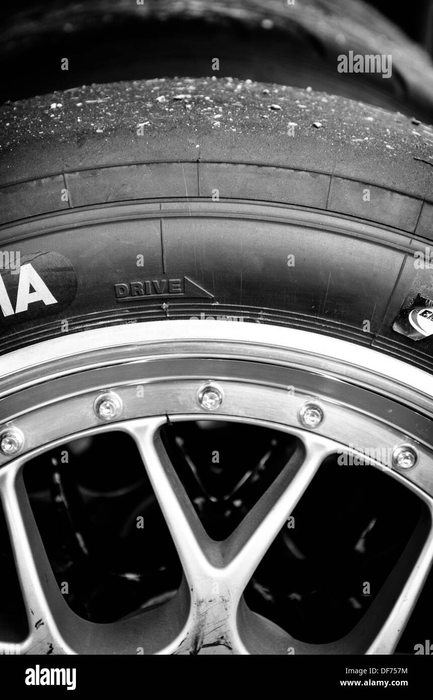 Racing pneumatici per auto nel paddock di Baltimore Grand Prix Foto Stock