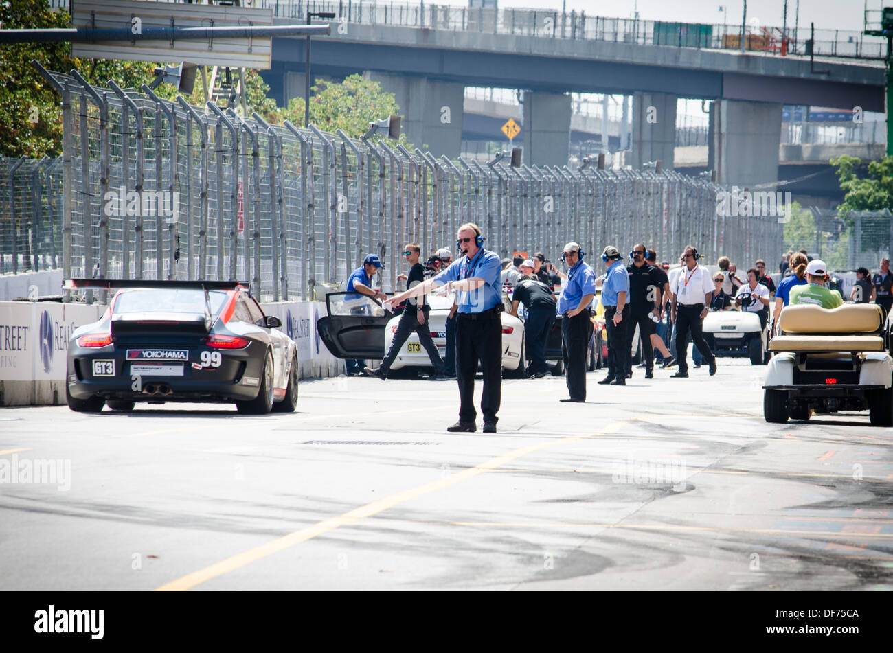 Pit Lane di Baltimore GT3 in gara nell'Imsa Challenge Cup Foto Stock