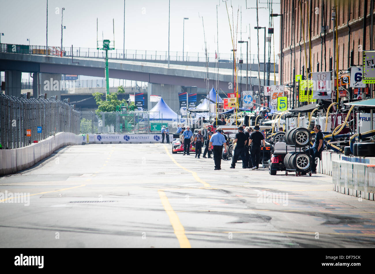 Il Baltimore Grand Prix Pit Lane 2013 Foto Stock