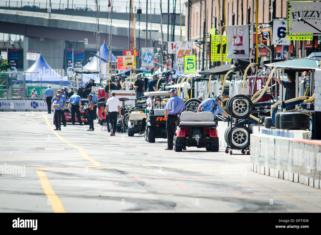 Il Baltimore Grand Prix Pit Lane 2013 Foto Stock
