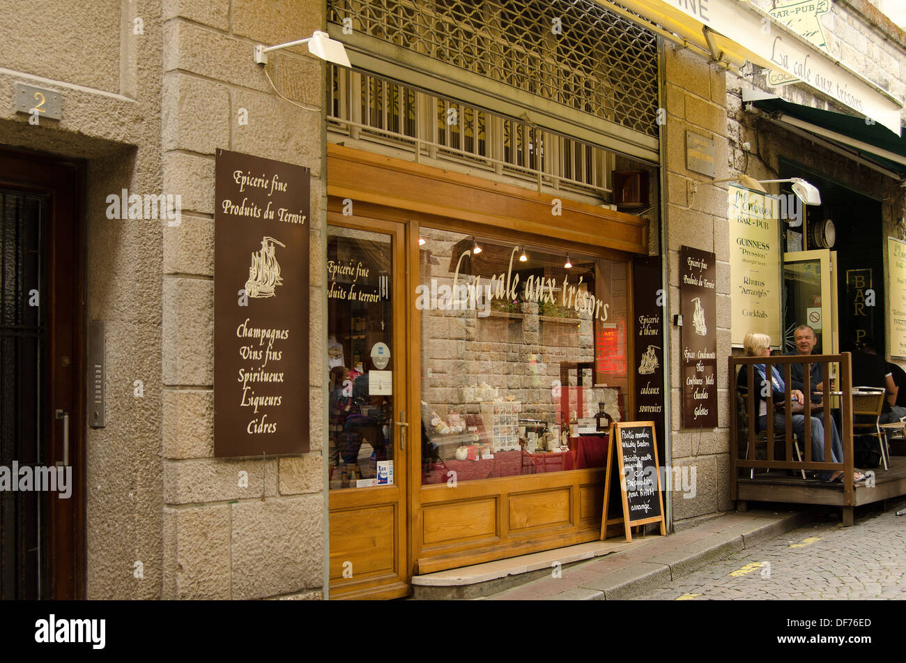 Europa, Francia,Bretagne regione Bretagna, Saint Malo Città, street Foto Stock