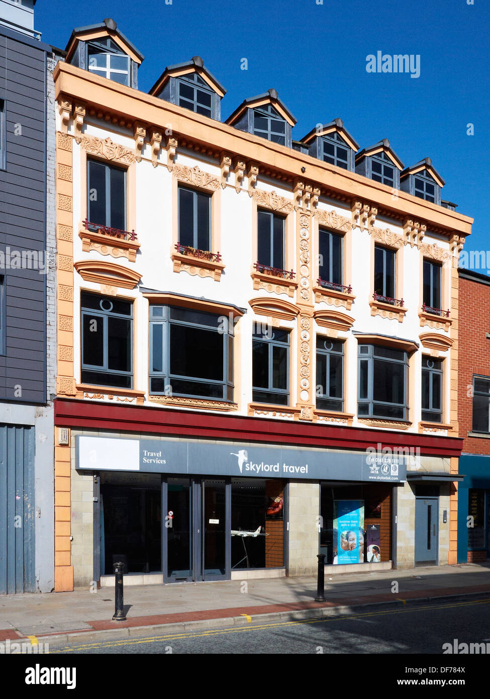 Architettura georgiana in Oldham Street Manchester REGNO UNITO Foto Stock