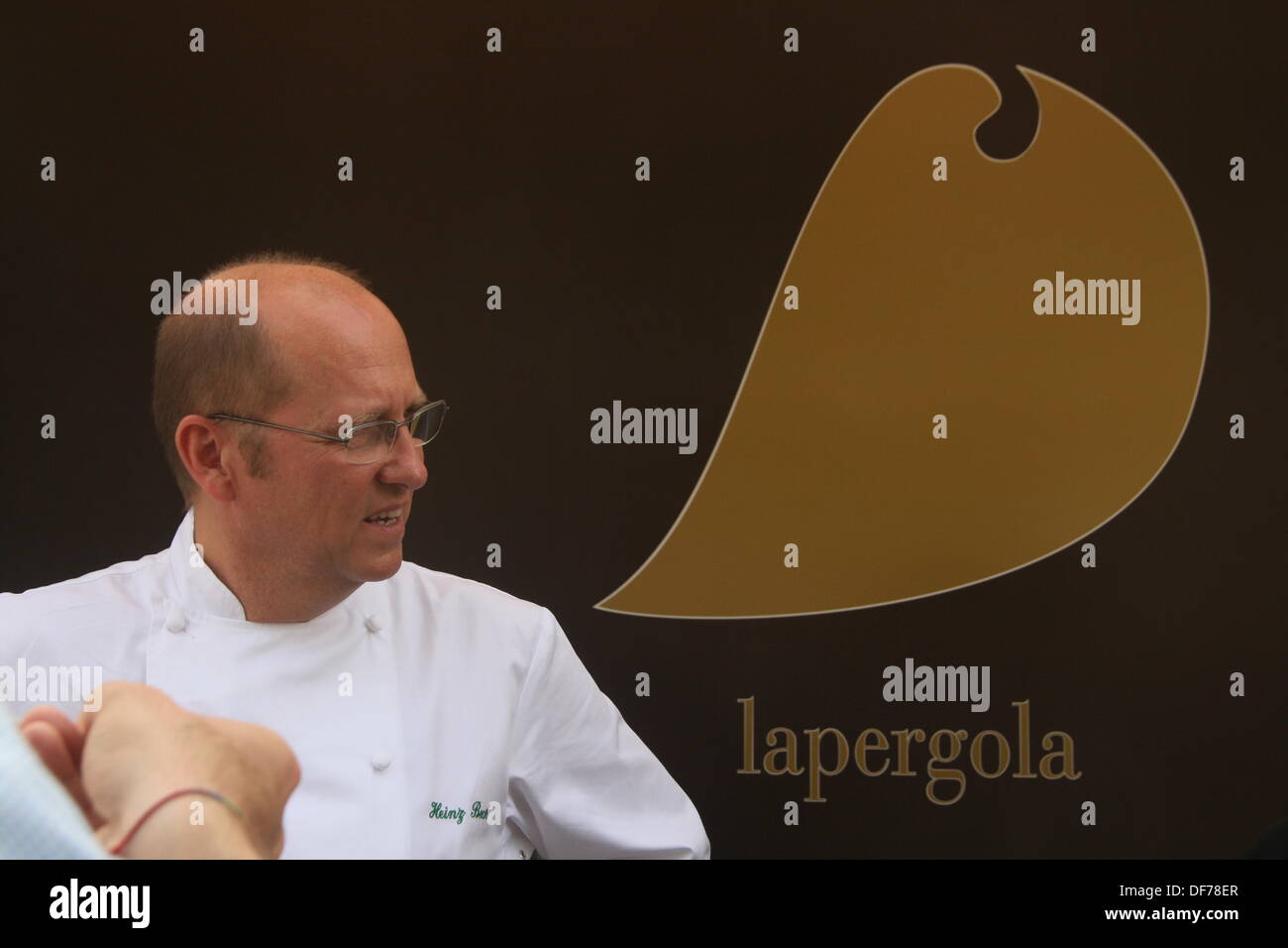 Roma, Italia. 28 Settembre, 2013. Famosa in tutto il mondo lo chef Heinz Beck del ristorante Pergola al gusto di Roma evento culinario presso l Auditorium di Roma Italy © Gari Wyn Williams/Alamy Live News Foto Stock