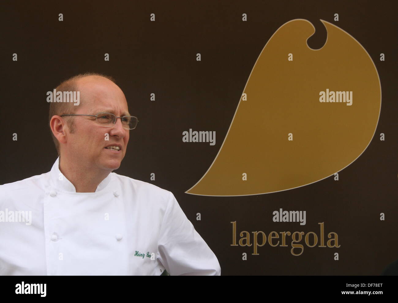 Roma, Italia. 28 Settembre, 2013. Famosa in tutto il mondo lo chef Heinz Beck del ristorante Pergola al gusto di Roma evento culinario presso l Auditorium di Roma Italy © Gari Wyn Williams/Alamy Live News Foto Stock