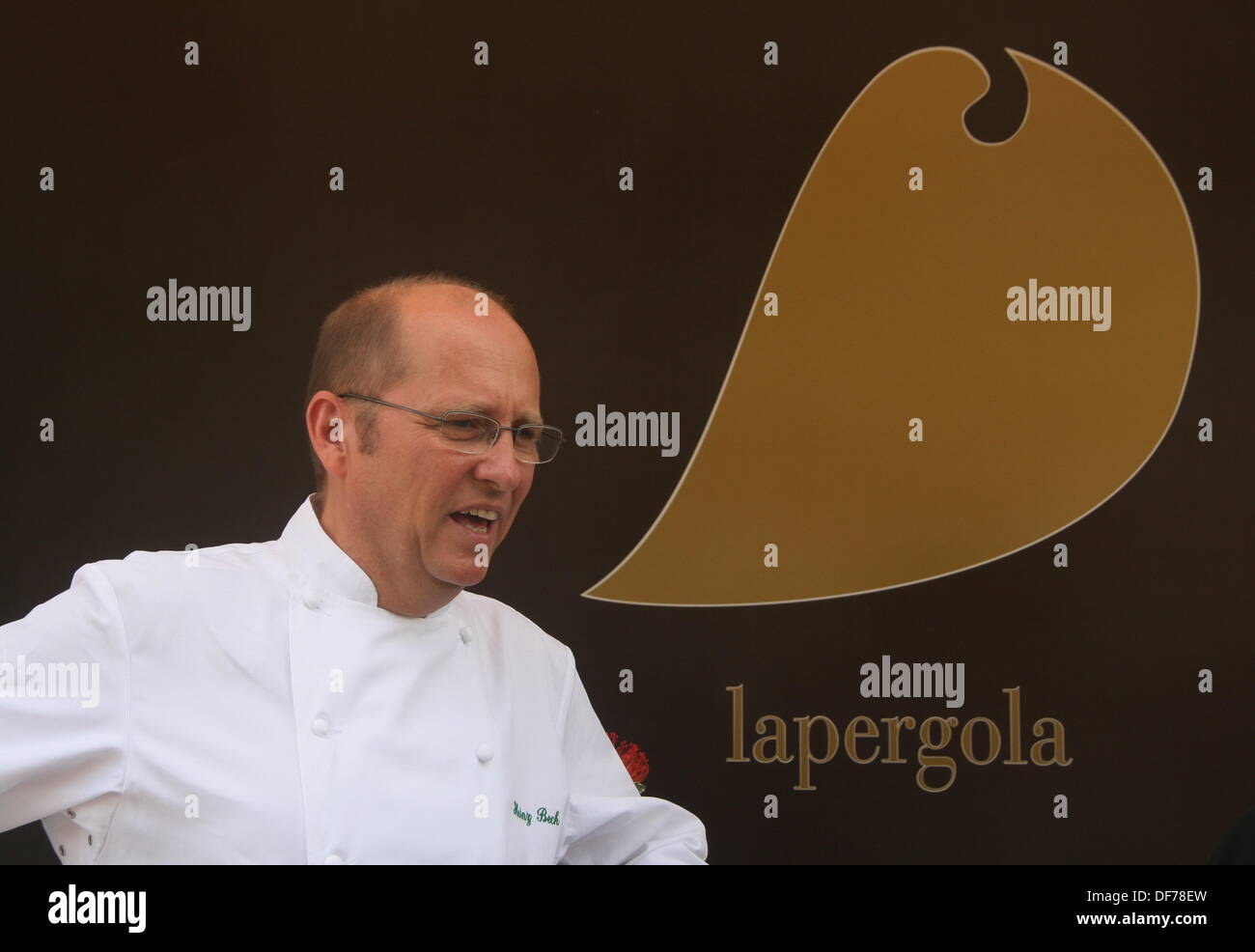 Roma, Italia. 28 Settembre, 2013. Famosa in tutto il mondo lo chef Heinz Beck del ristorante Pergola al gusto di Roma evento culinario presso l Auditorium di Roma Italy © Gari Wyn Williams/Alamy Live News Foto Stock