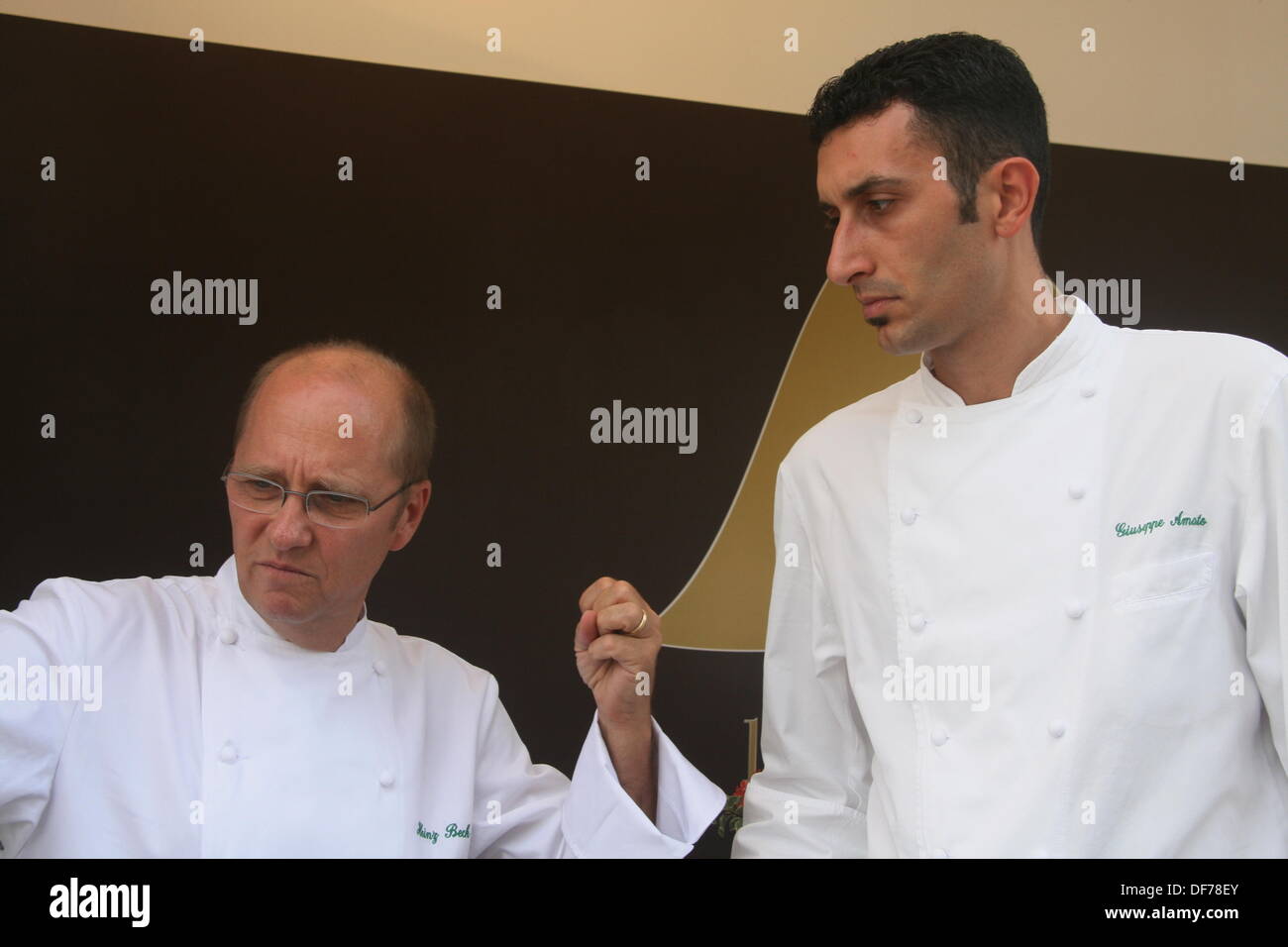 Roma, Italia. 28 Settembre, 2013. Famosa in tutto il mondo lo chef Heinz Beck del ristorante Pergola al gusto di Roma evento culinario presso l Auditorium di Roma Italy © Gari Wyn Williams/Alamy Live News Foto Stock
