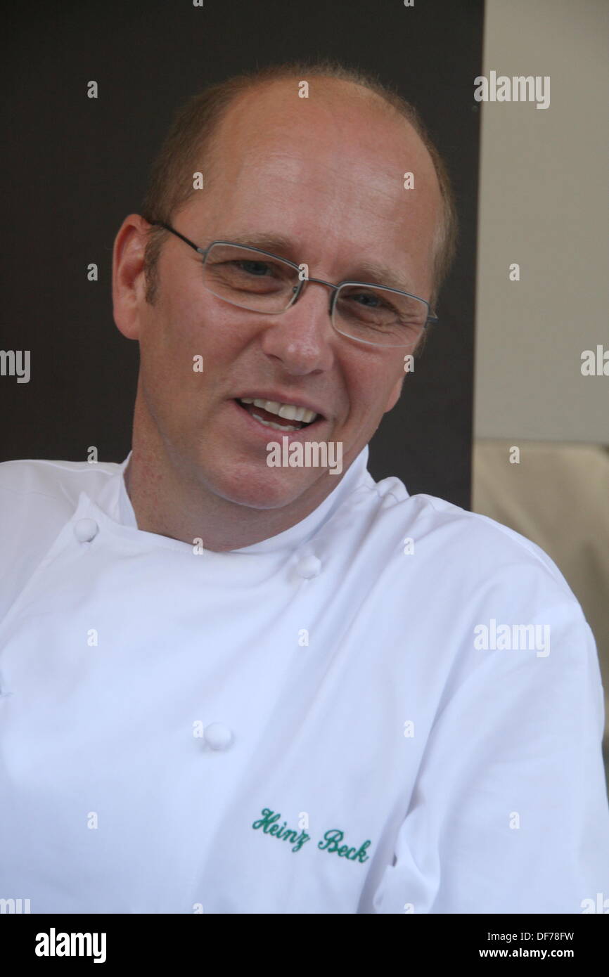 Roma, Italia. 28 Settembre, 2013. Famosa in tutto il mondo lo chef Heinz Beck del ristorante Pergola al gusto di Roma evento culinario presso l Auditorium di Roma Italy © Gari Wyn Williams/Alamy Live News Foto Stock