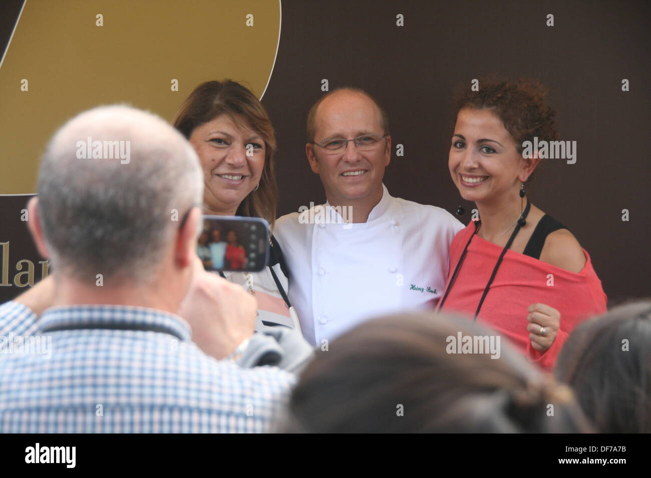 Roma, Italia. 28 Settembre, 2013. Famosa in tutto il mondo lo chef Heinz Beck del ristorante Pergola al gusto di Roma evento culinario presso l Auditorium di Roma Italy © Gari Wyn Williams/Alamy Live News Foto Stock
