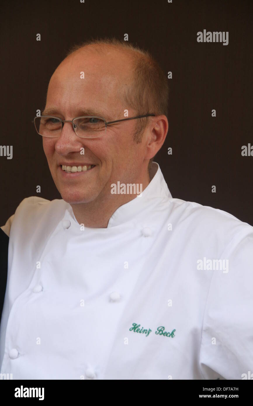 Roma, Italia. 28 Settembre, 2013. Famosa in tutto il mondo lo chef Heinz Beck del ristorante Pergola al gusto di Roma evento culinario presso l Auditorium di Roma Italy © Gari Wyn Williams/Alamy Live News Foto Stock