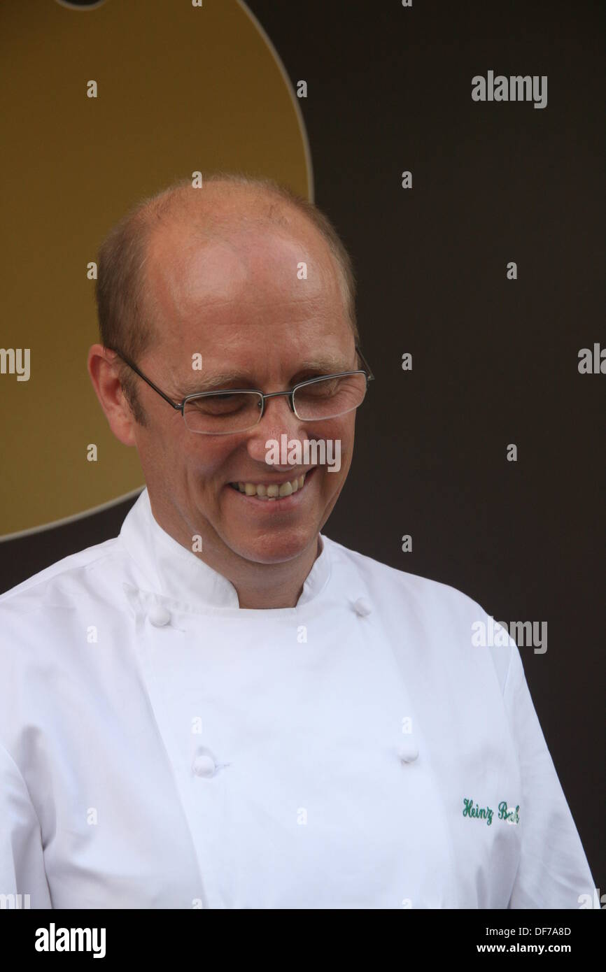 Roma, Italia. 28 Settembre, 2013. Famosa in tutto il mondo lo chef Heinz Beck del ristorante Pergola al gusto di Roma evento culinario presso l Auditorium di Roma Italy © Gari Wyn Williams/Alamy Live News Foto Stock