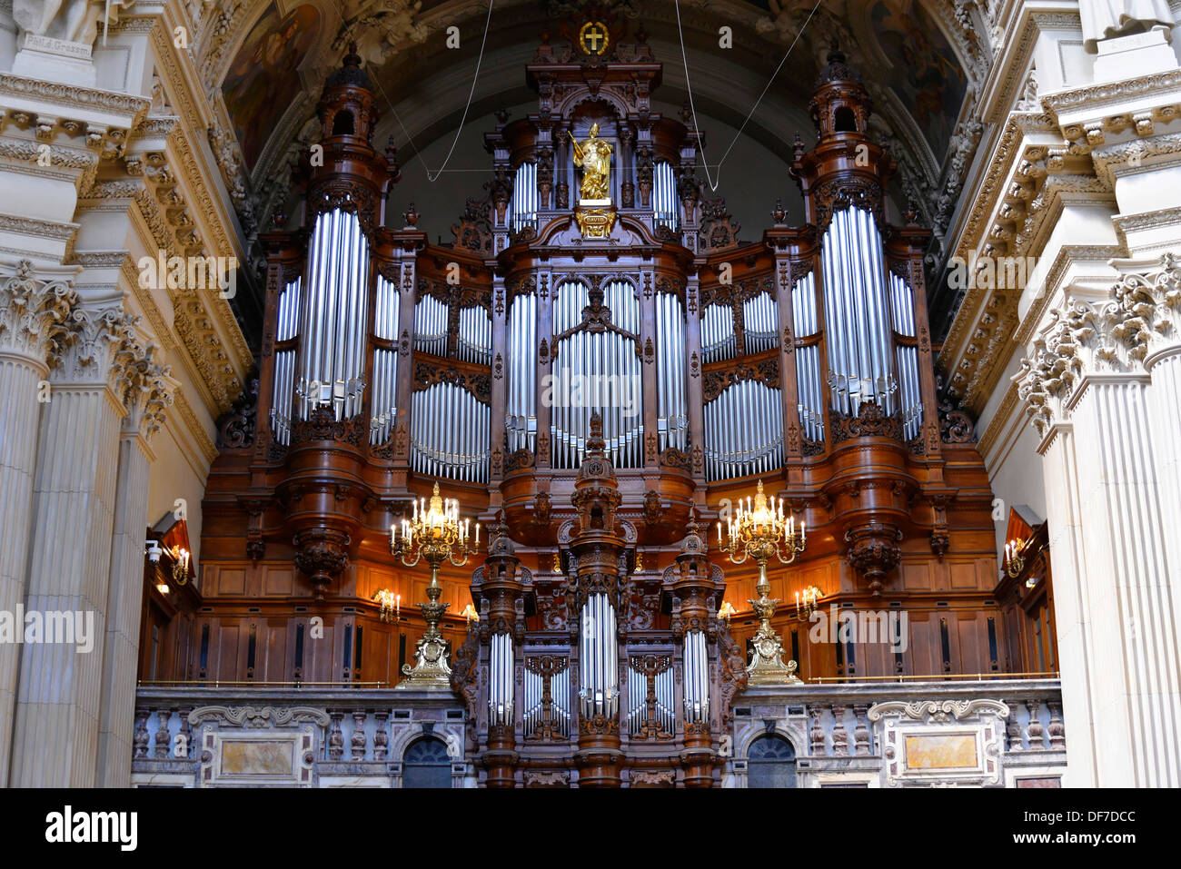 Cattedrale di Berlino, organo, dichiarato patrimonio culturale mondiale dall'UNESCO, Berlin, Berlin, Germania Foto Stock