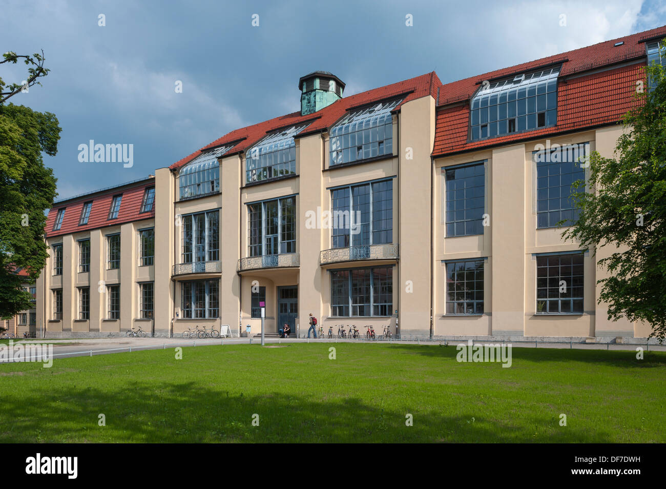 Edificio principale dell'Università Bauhaus di Weimar, ex scuola d'arte, 1911, progettato dopo piani da Henry van de Velde, fondazione Foto Stock