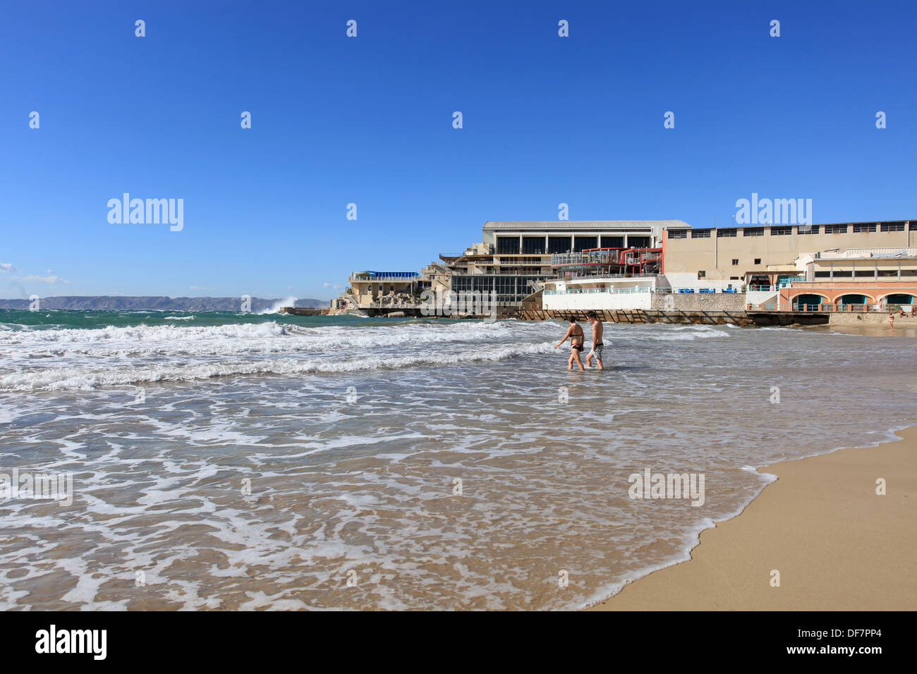 La spiaggia des catalani a Marsiglia Foto Stock