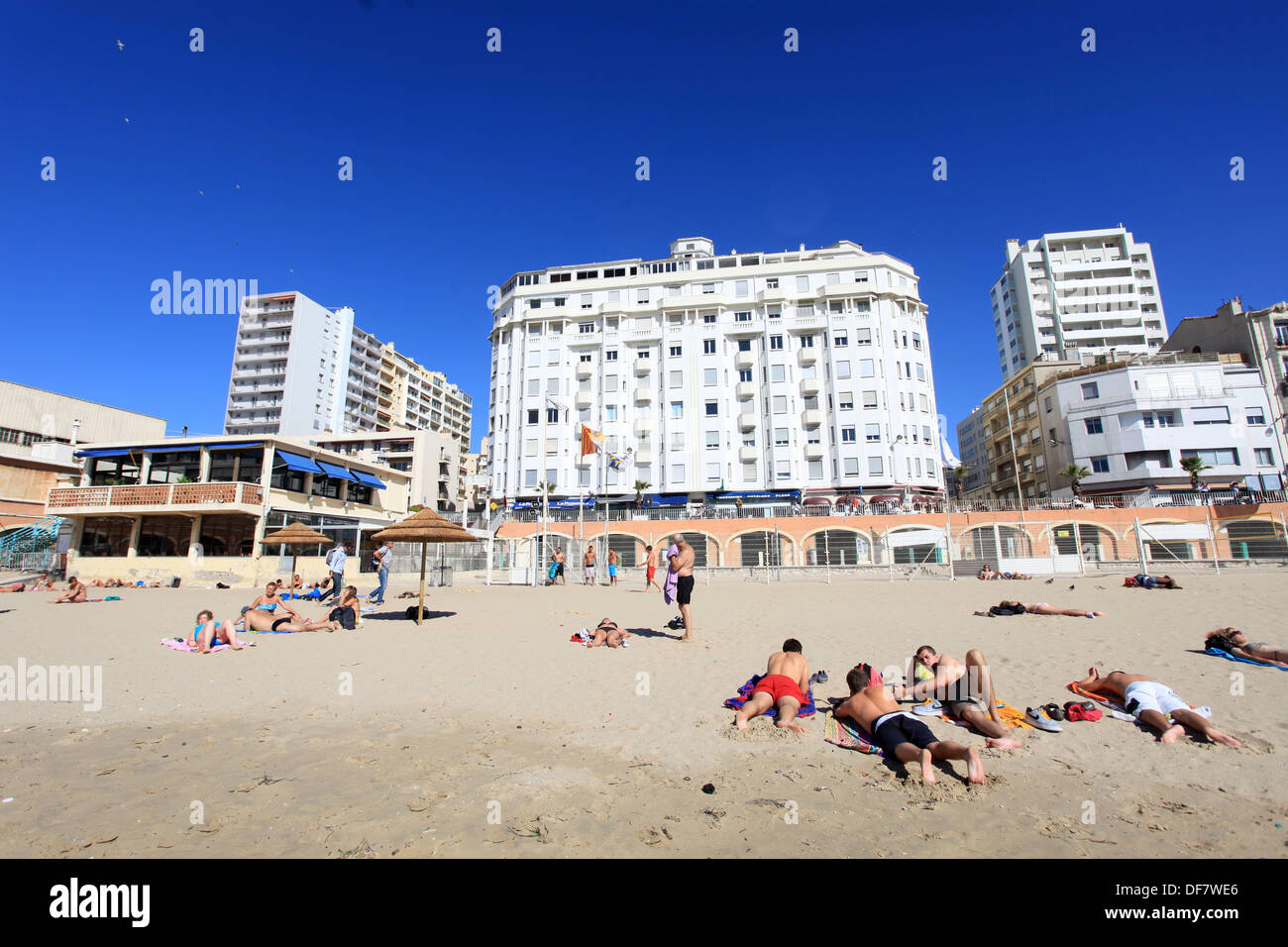 La spiaggia des catalani a Marsiglia Foto Stock