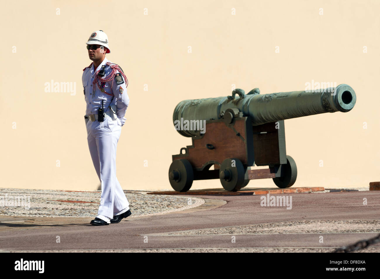 L'Europa, Francia, Principato di Monaco e Monte Carlo. Guard Prince Palace. Foto Stock