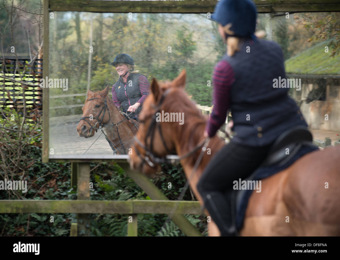 Funzione pic per illustrare il 'Mamma di tornare in sella" campagna Foto Stock