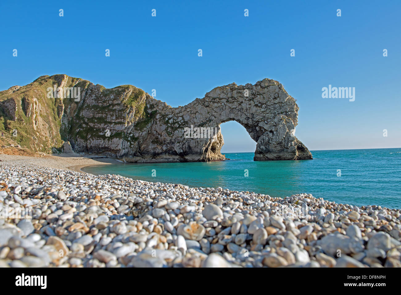 Porta di Durdle, Durdle Dor, nelle vicinanze Lulworth nel Dorset, Inghilterra, Regno Unito (Jurassic Coast) Foto Stock