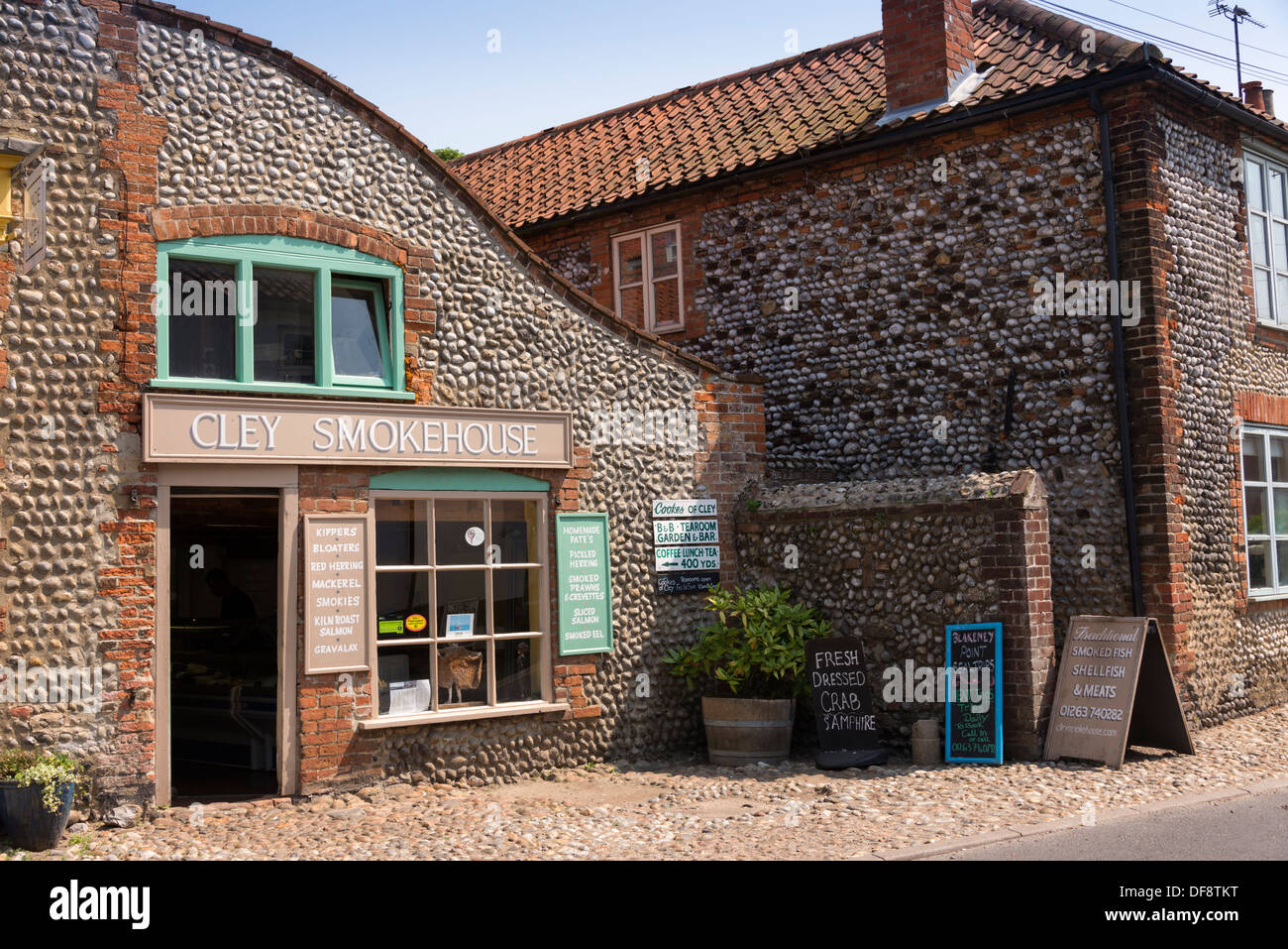 Affumicatoio Cley Cley, accanto al mare, Norfolk, Inghilterra. Foto Stock