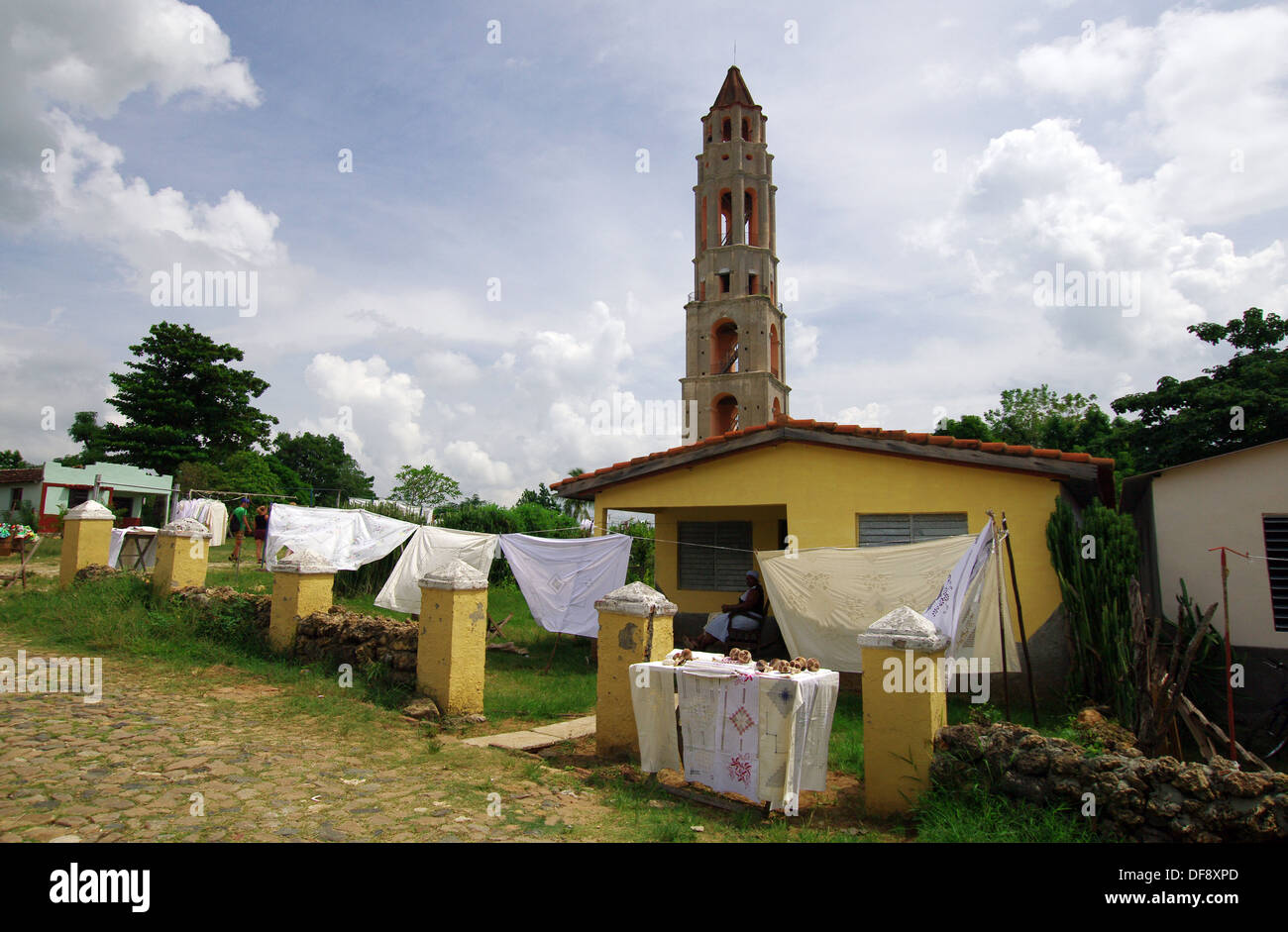 Torre all'Manaca-Iznaga estate in Valle de los Ingenios vicino a Trinidad, Cuba Foto Stock