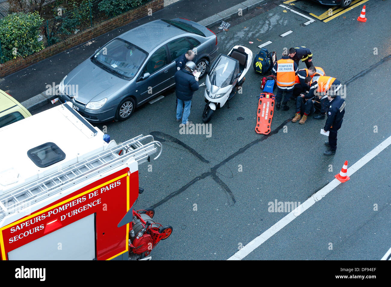 INCIDENTE STRADALE Foto Stock