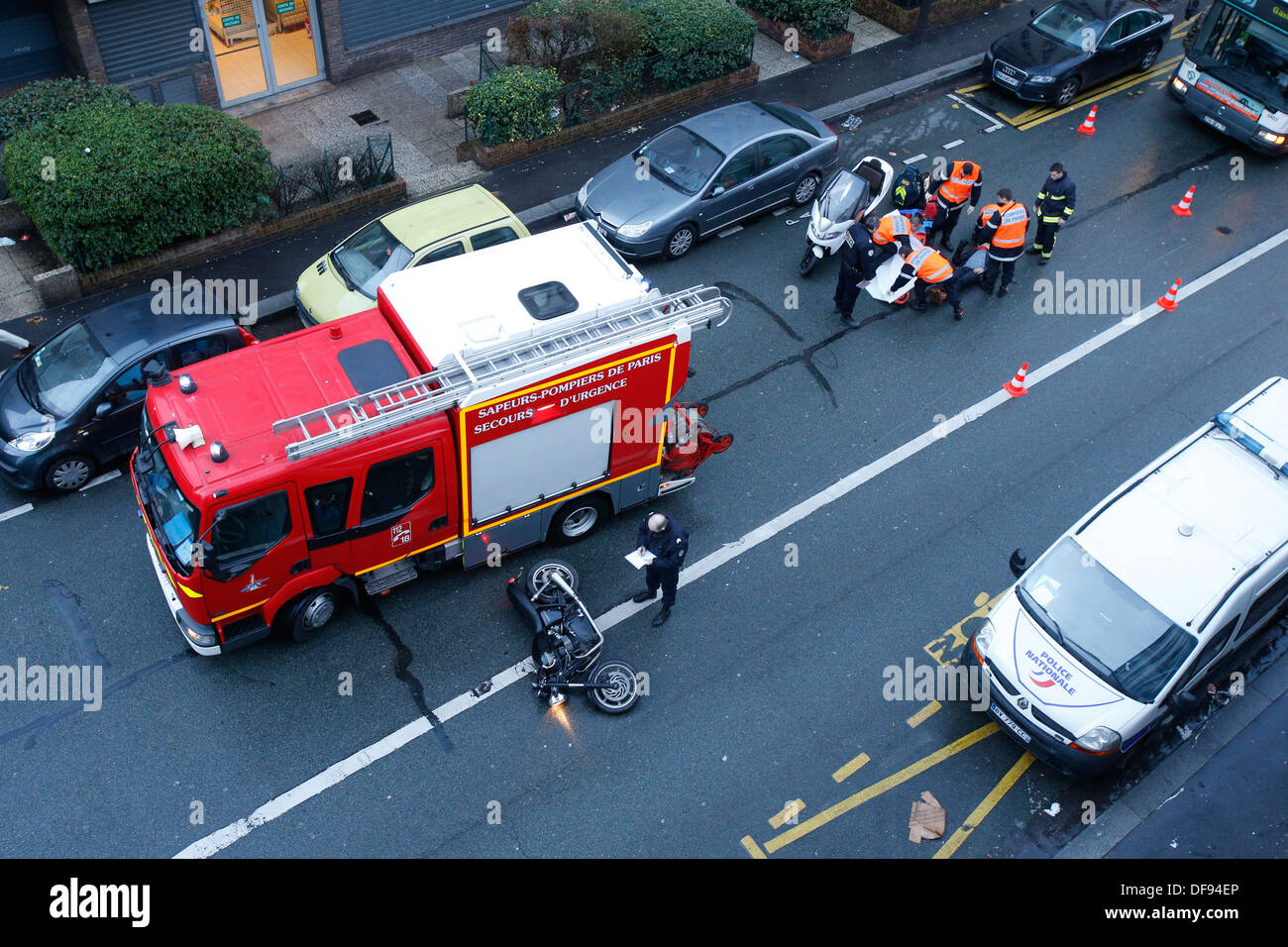 INCIDENTE STRADALE Foto Stock