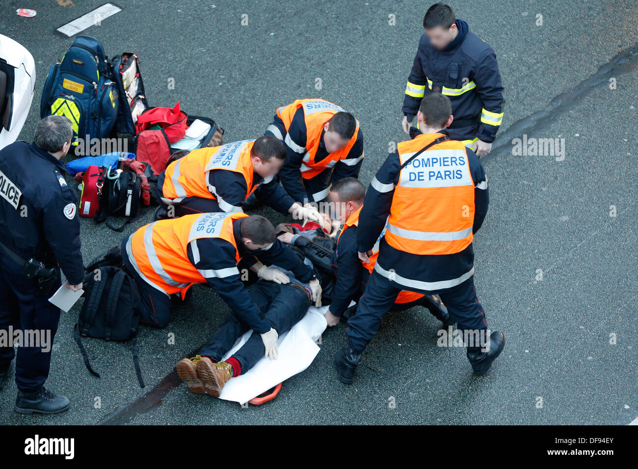 INCIDENTE STRADALE Foto Stock