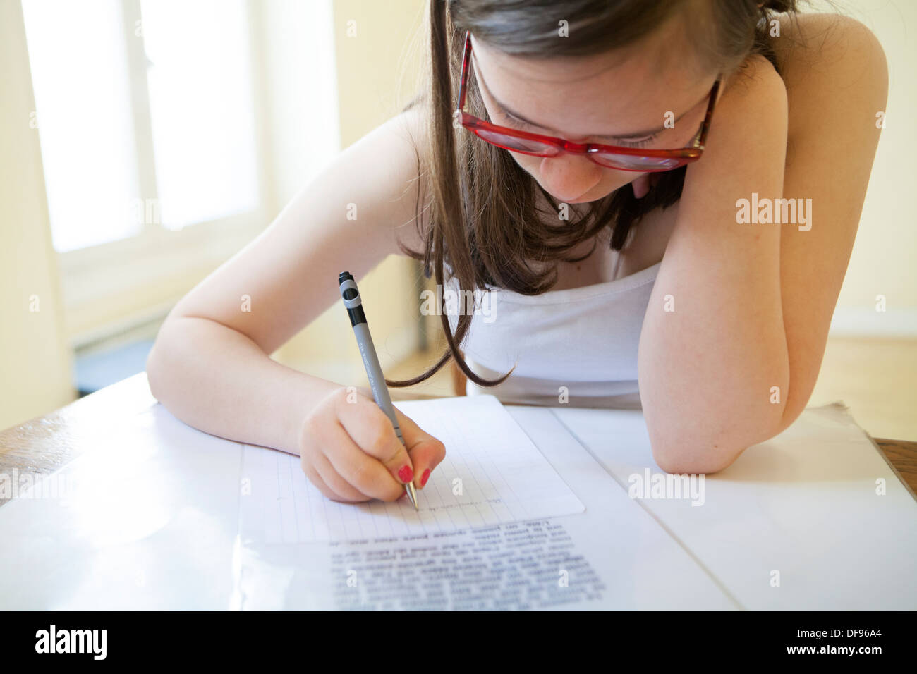Adolescente, SINDROME DI DOWN Foto Stock
