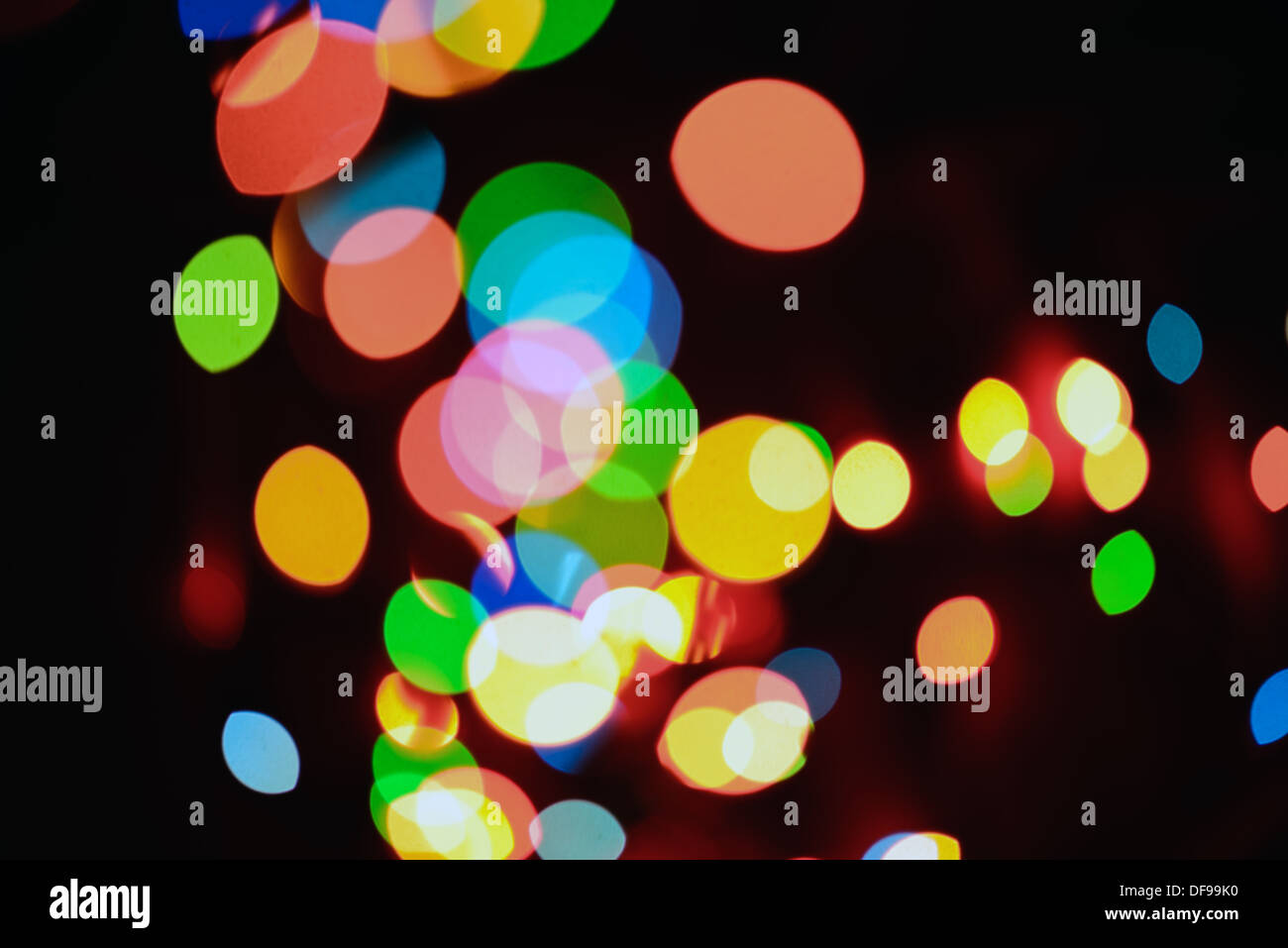 Abstract le luci di Natale come sfondo Foto Stock