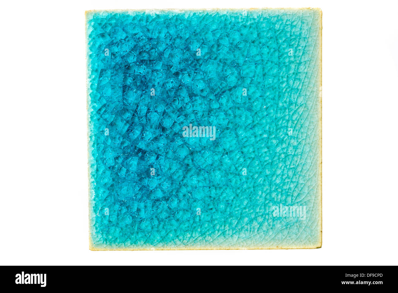 La texture crack di piastrelle colorate isolato. Foto Stock