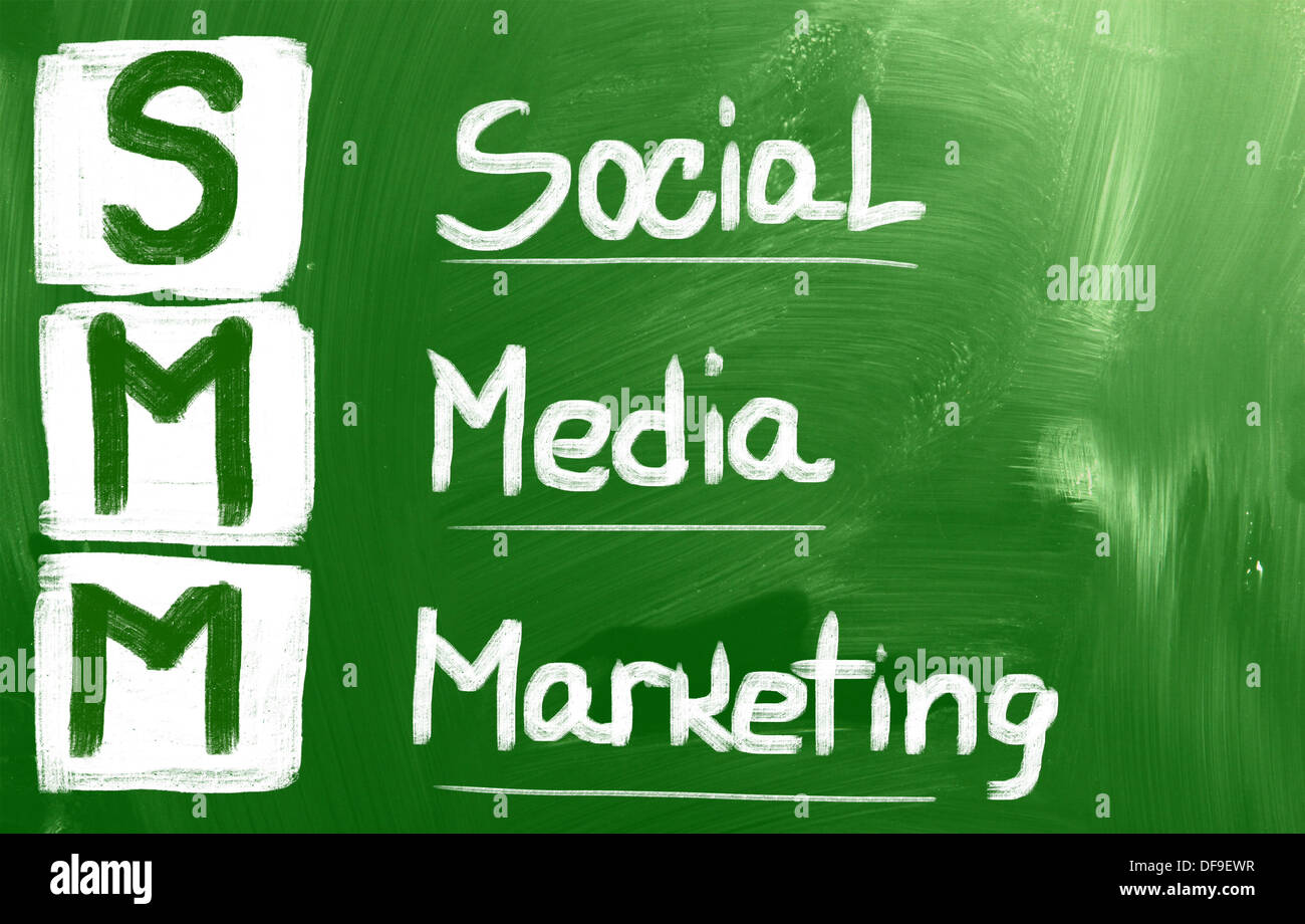 Concetto di commercializzazione scritta a mano con un gessetto su una lavagna Foto Stock