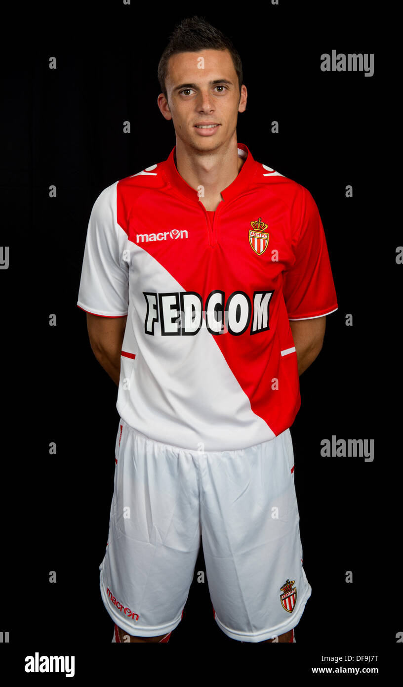 Settembre 2013. French League 1 football team Monaco foto ufficiale-shoot per la stagione 2013-14. Jessy Pi Foto Stock