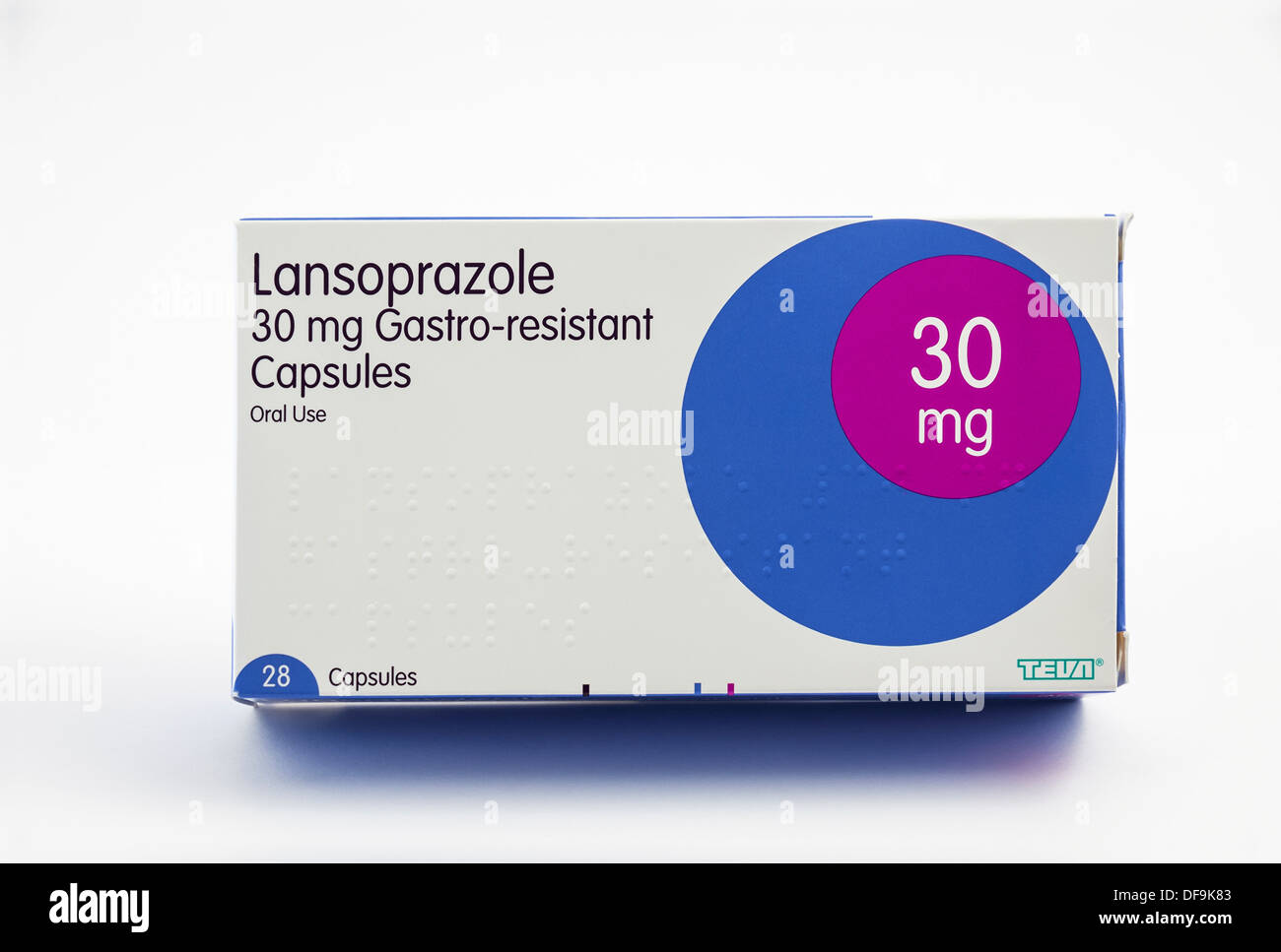 Lanzoprazole capsule. Un tipo di farmaco conosciuto come un inibitore della pompa  protonica Foto stock - Alamy